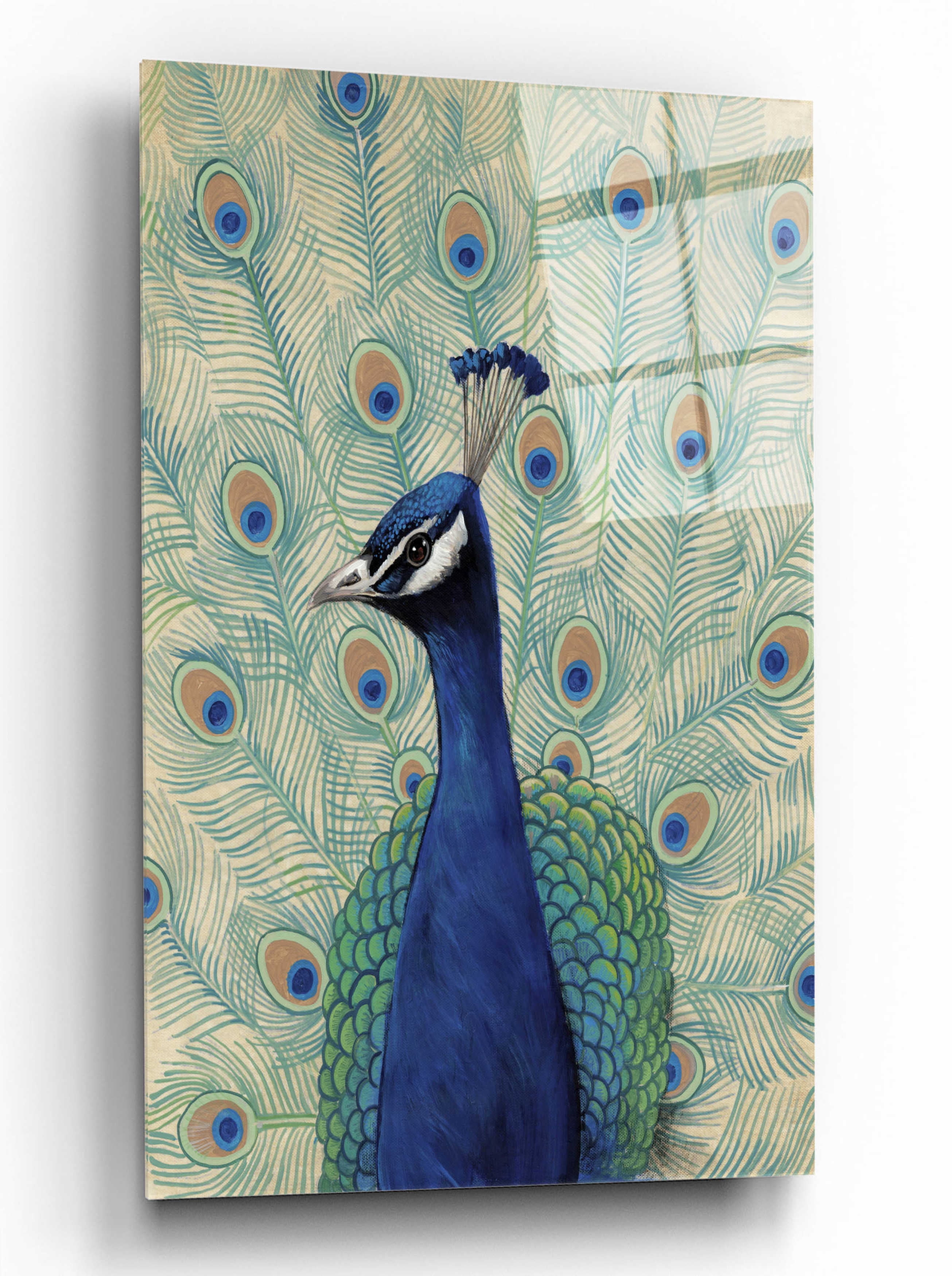 Timothy O'Toole Blue Peacock II Canvas Wall Art