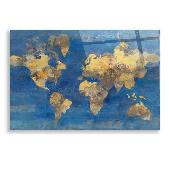 Epic Art 'Blue World' by Albena Hristova, Acrylic Glass Wall Art, 16"x24"