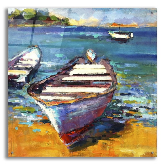 Epic Art ' Boat' by Page Pearson Railsback, Acrylic Glass Wall Art, 36"x36"