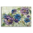 thumbnail image 1 of Epic Art 'Bold Blue and Lavender Flowers' by Silvia Vassileva, Acrylic Glass Wall Art, 36"x24", 1 of 10