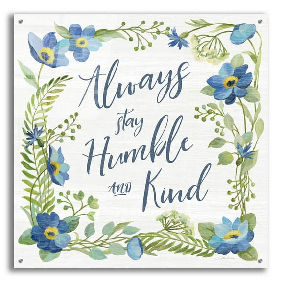 Epic Art 'Botanical Blue IV' by Silvia Vassileva, Acrylic Glass Wall Art, 36"x36"