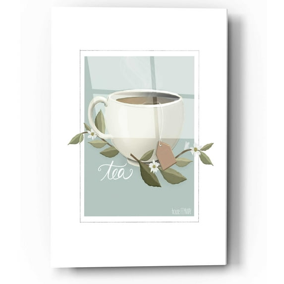 Epic Art 'Botanical Tea' by House Fenway, Acrylic Glass Wall Art, 12"x16"