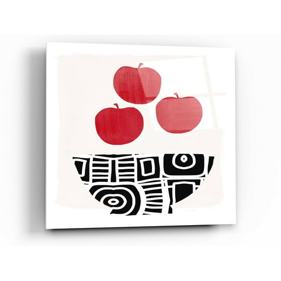 Epic Art 'Bowl of Apples' by Linda Woods, Acrylic Glass Wall Art, 36"x36"