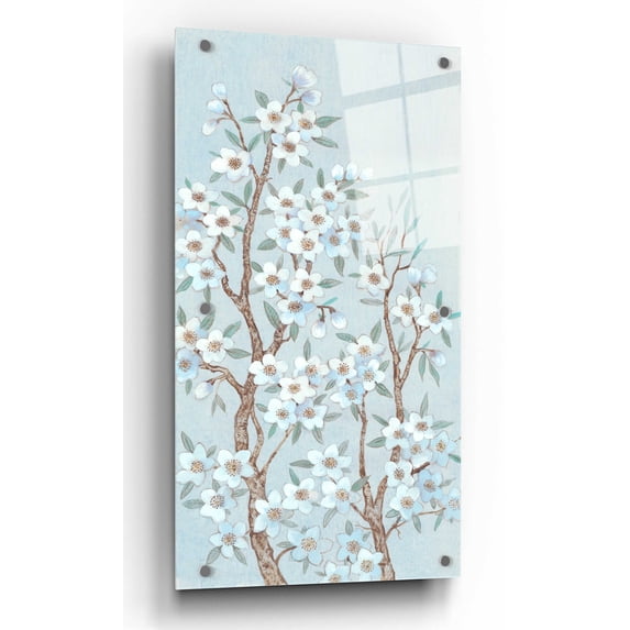Epic Art 'Branches of Blossoms II' by Tim O'Toole, Acrylic Glass Wall Art, 24"x48"