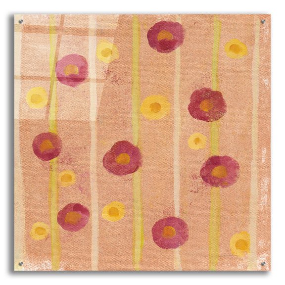 Epic Art 'Breezy Floral Element 2' by Silvia Vassileva, Acrylic Glass Wall Art, 36"x36"