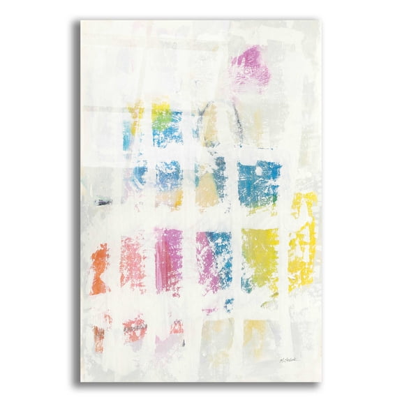 Epic Art 'Bright Blocks' by Mike Schick, Acrylic Glass Wall Art, 12"x16"