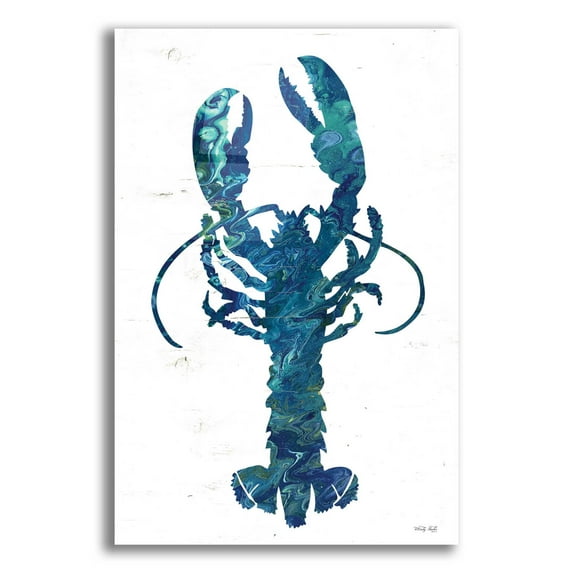 Epic Art 'Bright Lobster Blue' by Cindy Jacobs, Acrylic Glass Wall Art, 16"x24"