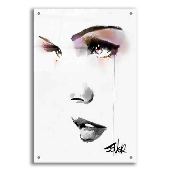 Epic Art 'Brown Energy' by Loui Jover, Acrylic Glass Wall Art, 24"x36"