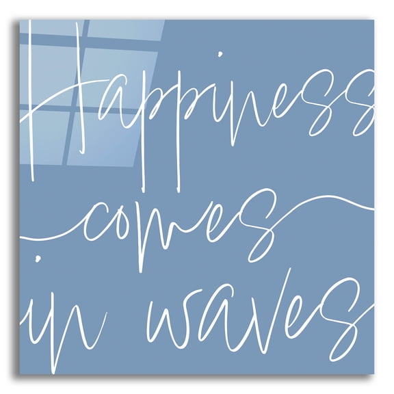Epic Art 'By the Beach IV Light' by Sarah Adams, Acrylic Glass Wall Art, 12"x12"