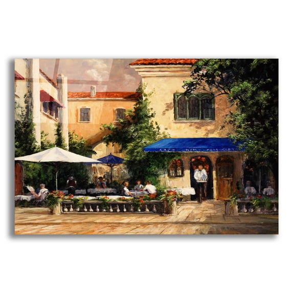 Epic Art 'Café Bar' by Art Fronckowiak, Acrylic Glass Wall Art, 16"x12"