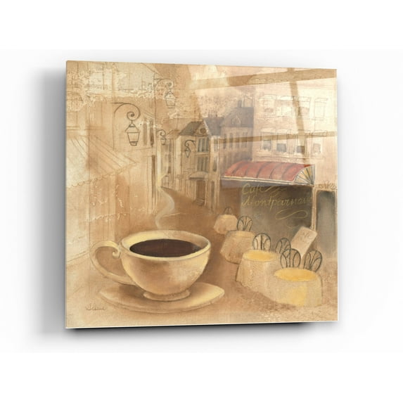 Epic Art 'Cafe de Paris I' by Albena Hristova, Acrylic Glass Wall Art, 24"x24"