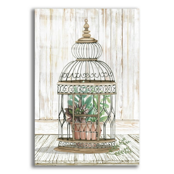 Epic Art 'Caged Beauty I' by Cindy Jacobs, Acrylic Glass Wall Art, 12"x16"