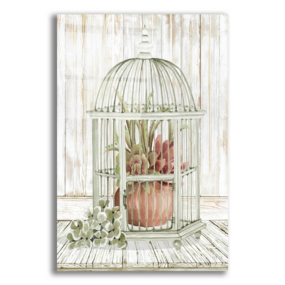 Epic Art 'Caged Beauty II' by Cindy Jacobs, Acrylic Glass Wall Art, 16"x24"