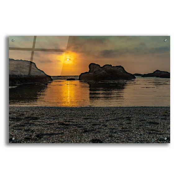 Epic Art 'Cali - Ocean Sunset' by Epic Portfolio, Acrylic Glass Wall Art, 36"x24"