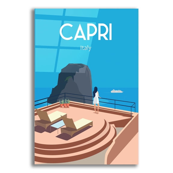 Epic Art 'Capri Italy' by Arctic Frame, Acrylic Glass Wall Art, 16"x24"