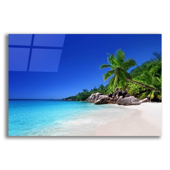 Epic Art 'Caribbean Paradise ' by Epic Portfolio, Acrylic Glass Wall Art, 16"x12"