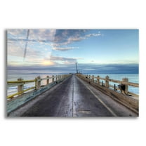 Epic Art 'Carpinteria Pier View I' by Chris Moyer, Acrylic Glass Wall Art, 24"x16"