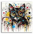 thumbnail image 1 of Epic Art 'Cat Abstract 3' by Rey Klimt Acrylic Glass Wall Art, 12" x 12", 1 of 8