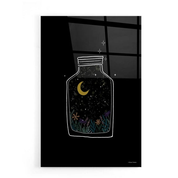 Epic Art 'Celestial Jar' by Rachel Nieman, Acrylic Glass Wall Art, 16"x24"