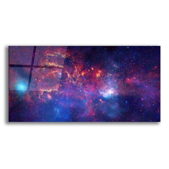 Epic Art 'Center of the Milky Way,' Acrylic Glass Wall Art, 24"x12"
