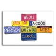 thumbnail image 1 of Epic Art 'Chagall B A Bad Artist' by Gregory Constantine, Acrylic Glass Wall Art, 24"x16", 1 of 8