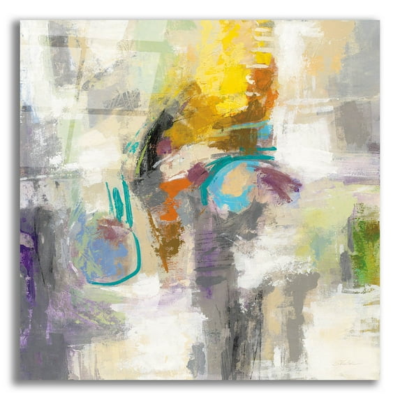 Epic Art 'Chalk on Asphalt' by Silvia Vassileva, Acrylic Glass Wall Art, 12"x12"