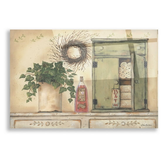 Epic Art 'Cherry Blossom Bath' by Pam Britton, Acrylic Glass Wall Art, 16"x12"