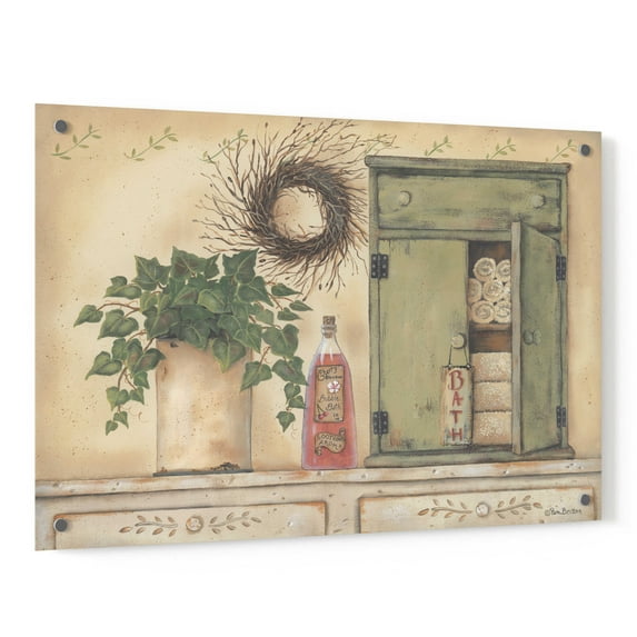 Epic Art 'Cherry Blossom Bath' by Pam Britton, Acrylic Glass Wall Art, 36"x24"