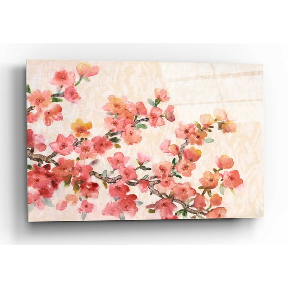 Epic Art 'Cherry Blossom Composition II' by Tim O'Toole, Acrylic Glass Wall Art, 16"x12"