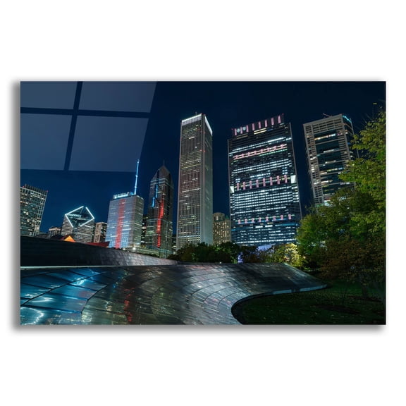 Epic Art 'Chicago Millennium Bridge' by Epic Portfolio Acrylic Glass Wall Art, 16" x 12"