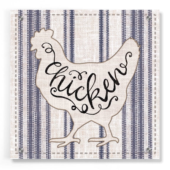 Epic Art 'Chicken' by Cindy Jacobs, Acrylic Glass Wall Art, 36"x36"