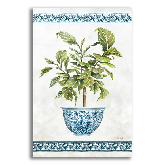 Epic Art 'Chinoiserie Fig I' by Cindy Jacobs, Acrylic Glass Wall Art, 12"x16"