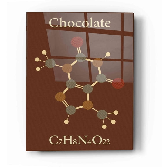 Epic Art 'Chocolate Molecule' Acrylic Glass Wall Art, 12"x16"