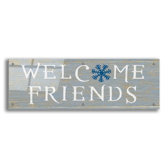 Epic Art 'Christmas Affinity II Grey' by James Wiens, Acrylic Glass Wall Art, 36"x12"