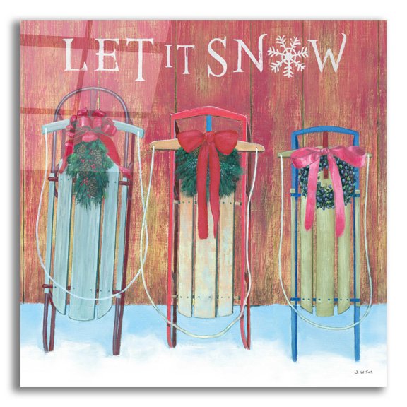 Epic Art 'Christmas Affinity IX' by James Wiens, Acrylic Glass Wall Art, 12"x12"