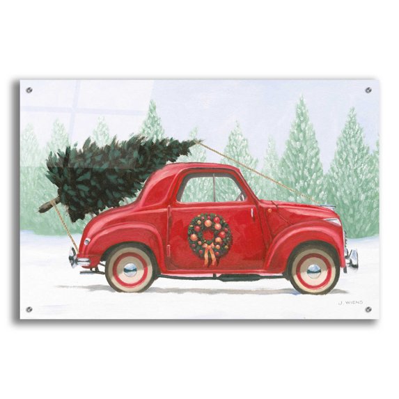 Epic Art 'Christmas Farm I' by James Wiens, Acrylic Glass Wall Art, 36"x24"