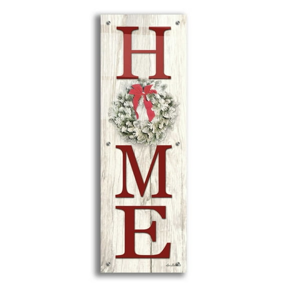 Epic Art 'Christmas Home Vertical I' by Lori Deiter Acrylic Glass Wall Art, 12"x36"