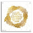 thumbnail image 1 of Epic Art 'Christmas and New Year Gold Wreath' by Cindy Jacobs, Acrylic Glass Wall Art, 24"x24", 1 of 8