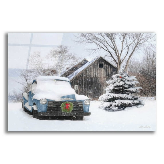 Epic Art 'Christmas on the Farm' by Lori Deiter, Acrylic Glass Wall Art, 24"x16"