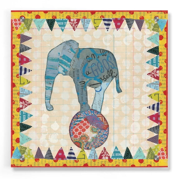 Epic Art 'Circus Fun II' by Courtney Prahl, Acrylic Glass Wall Art, 36"x36"