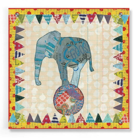 Epic Art 'Circus Fun II' by Courtney Prahl, Acrylic Glass Wall Art, 36"x36"