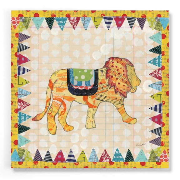 Epic Art 'Circus Fun IV' by Courtney Prahl, Acrylic Glass Wall Art, 36"x36"