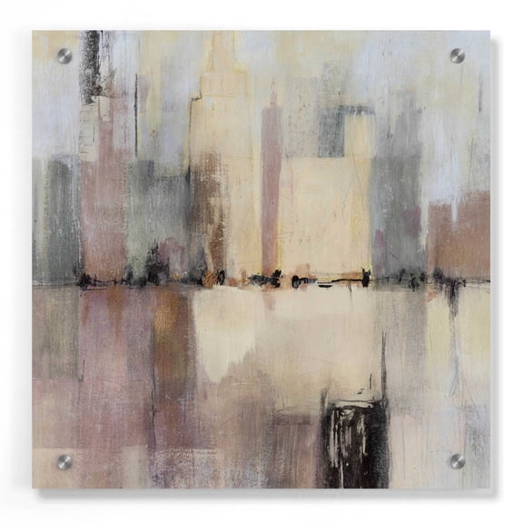 Epic Art 'City Strata I' by Victoria Borges, Acrylic Wall Art, 36"x36"