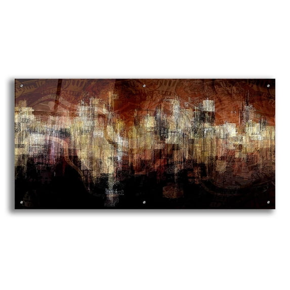 Epic Art 'City on the Edge' by David Manlove, Acrylic Glass Wall Art, 48"x24"