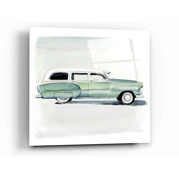 Epic Art 'Classic Autos III' by Jennifer Paxton Acrylic Glass Wall Art, 12"x12"