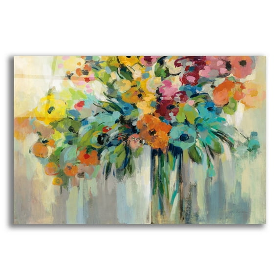 Epic Art 'Cloud of Flowers' by Silvia Vassileva, Acrylic Glass Wall Art, 16"x12"