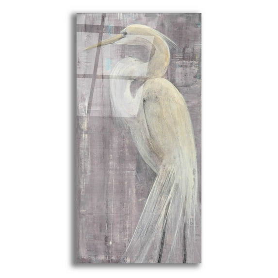 Epic Art 'Coastal Egret II Legs II' by Albena Hristova, Acrylic Glass Wall Art, 12"x24"