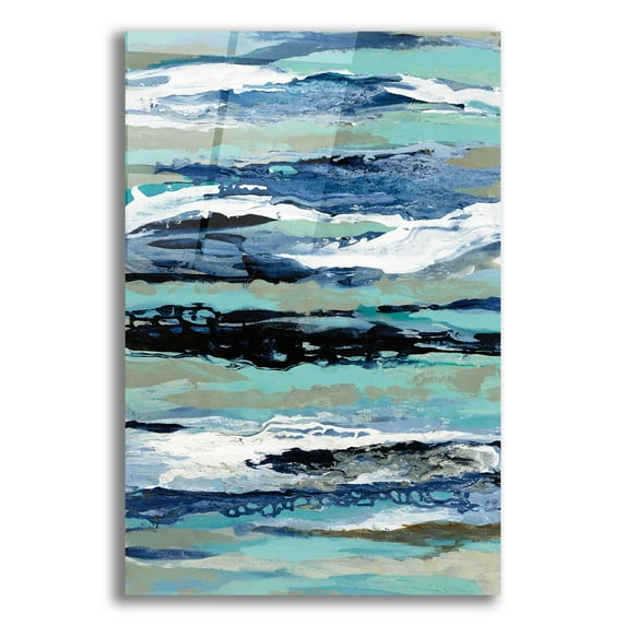 Epic Art 'Coastal Sea Foam I' by Silvia Vassileva, Acrylic Glass Wall Art, 12"x16"