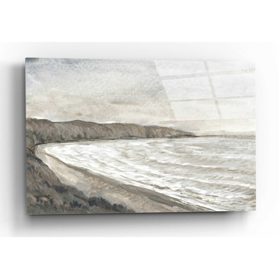 Epic Art 'Coastal Shoreline I' by Tim O'Toole, Acrylic Glass Wall Art, 24"x16"