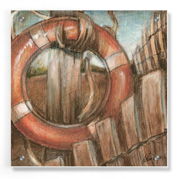 Epic Art "Coastal View IV" by Ethan Harper, Acrylic Glass Wall Art, 36"x36"